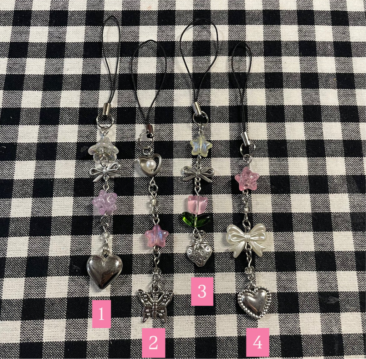 Pretty In Pink Phone Charms