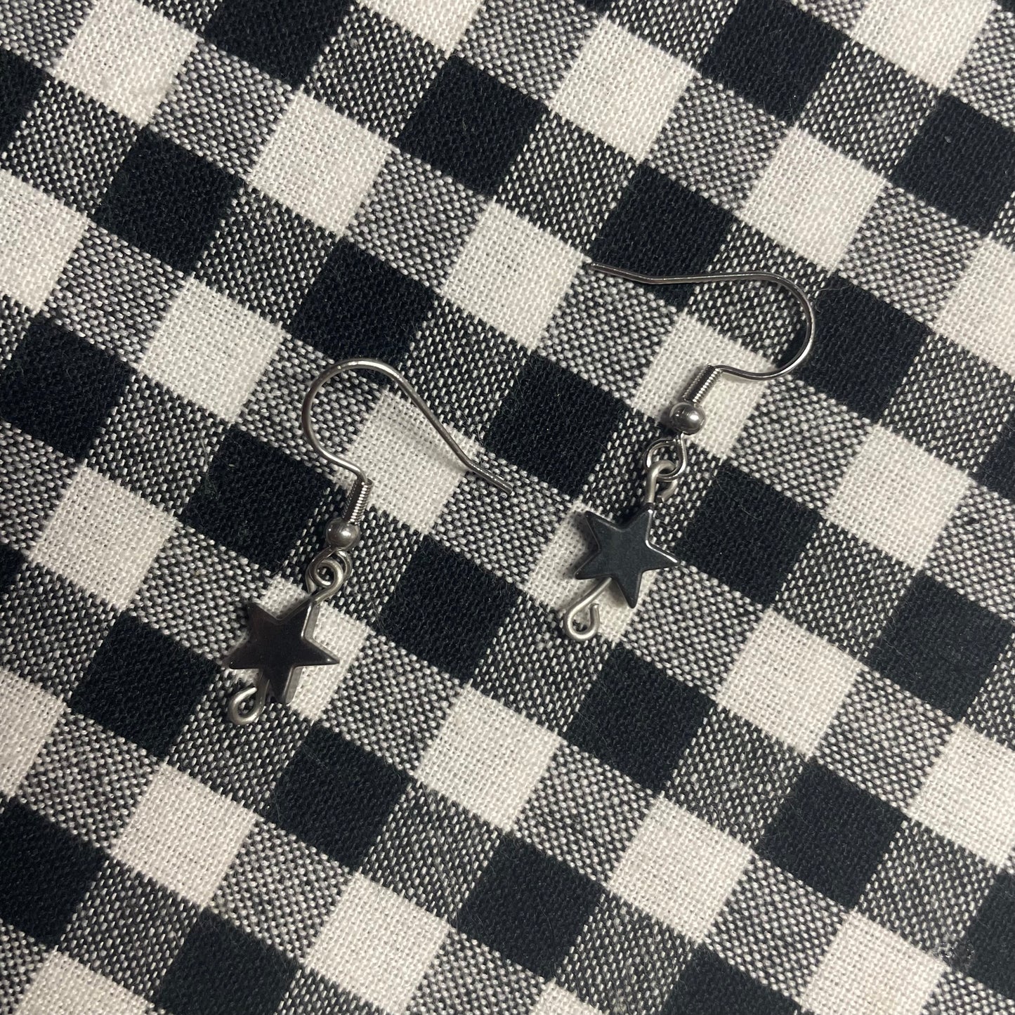 Black Star Earrings