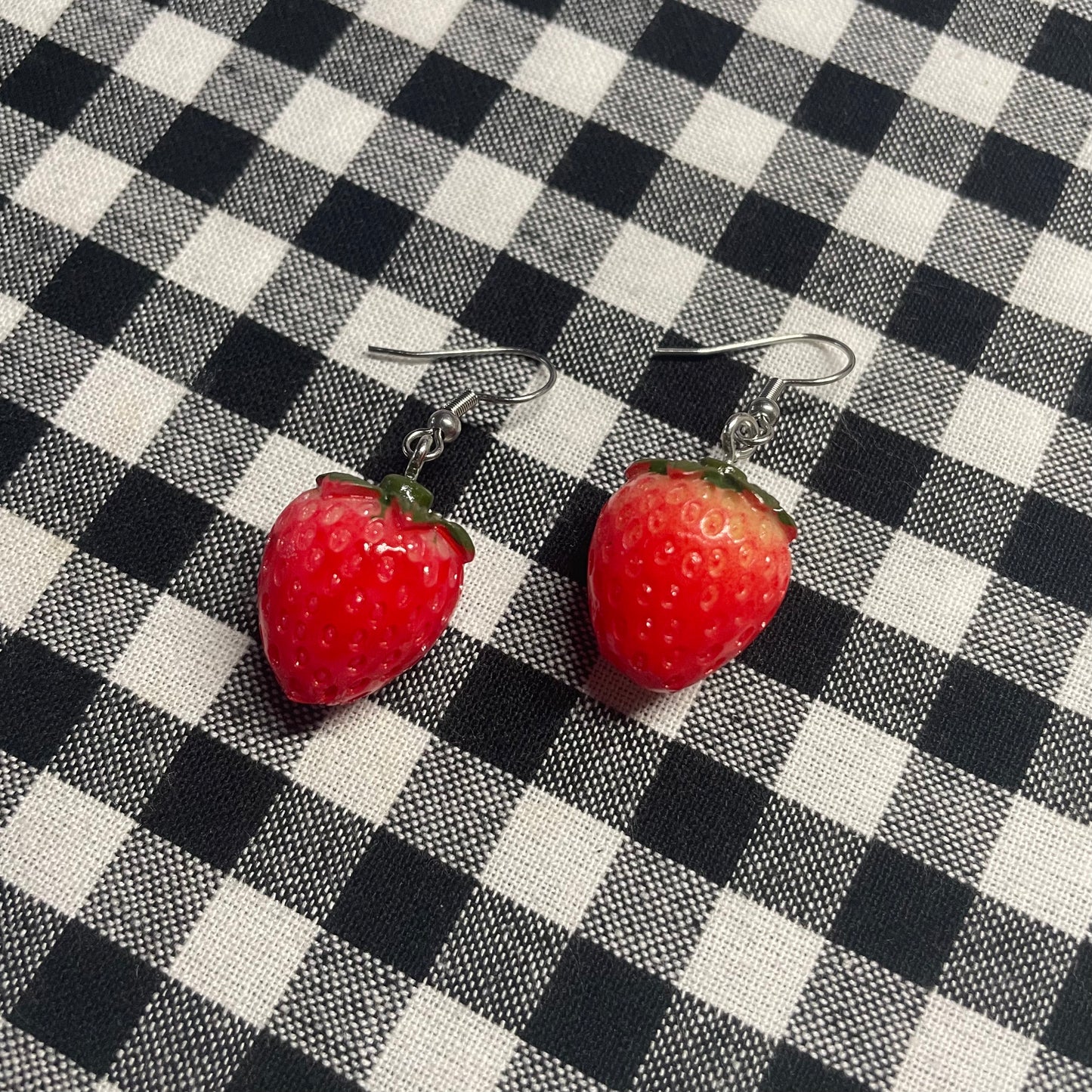 Little Red Strawberries Earrings