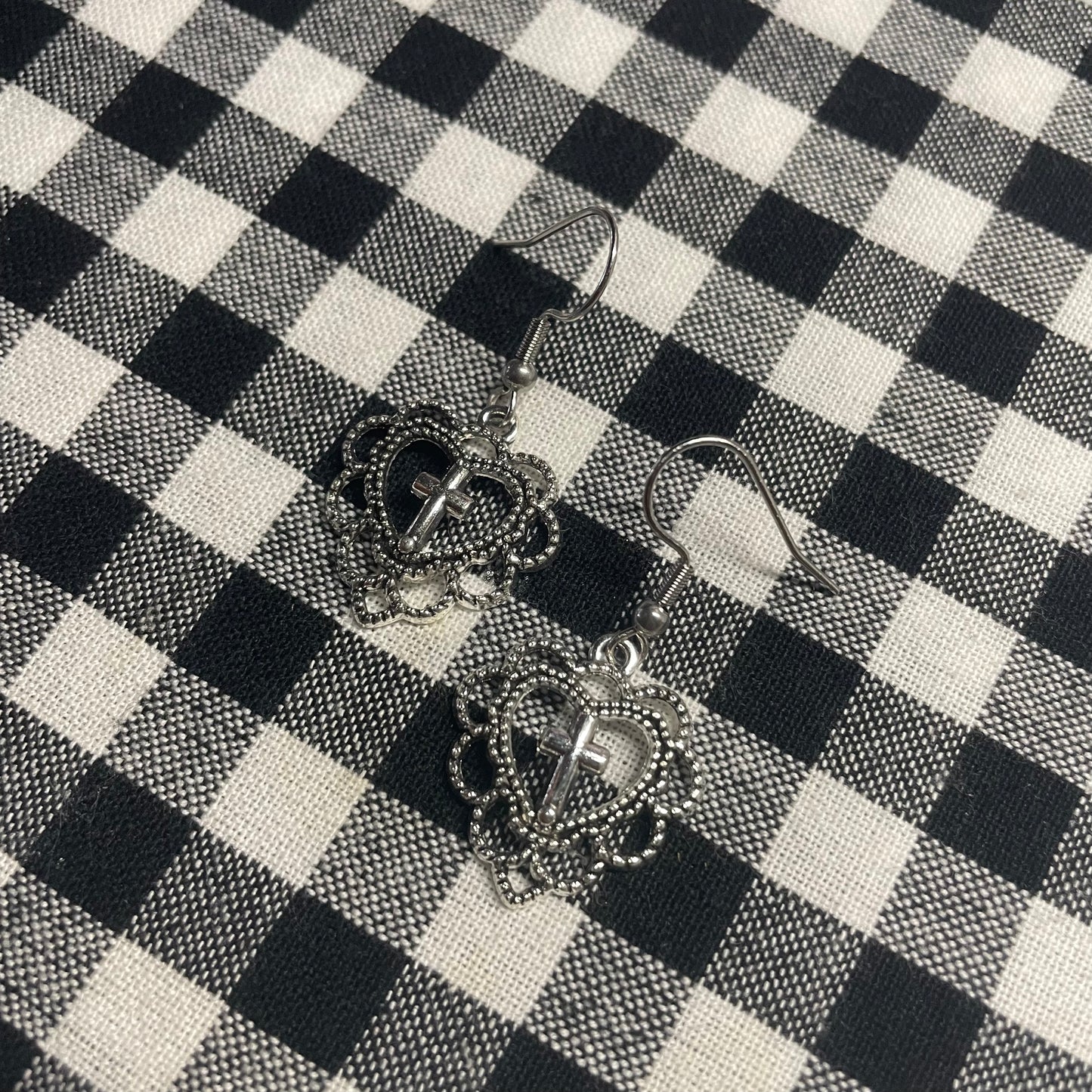 Mary On A Cross Earrings