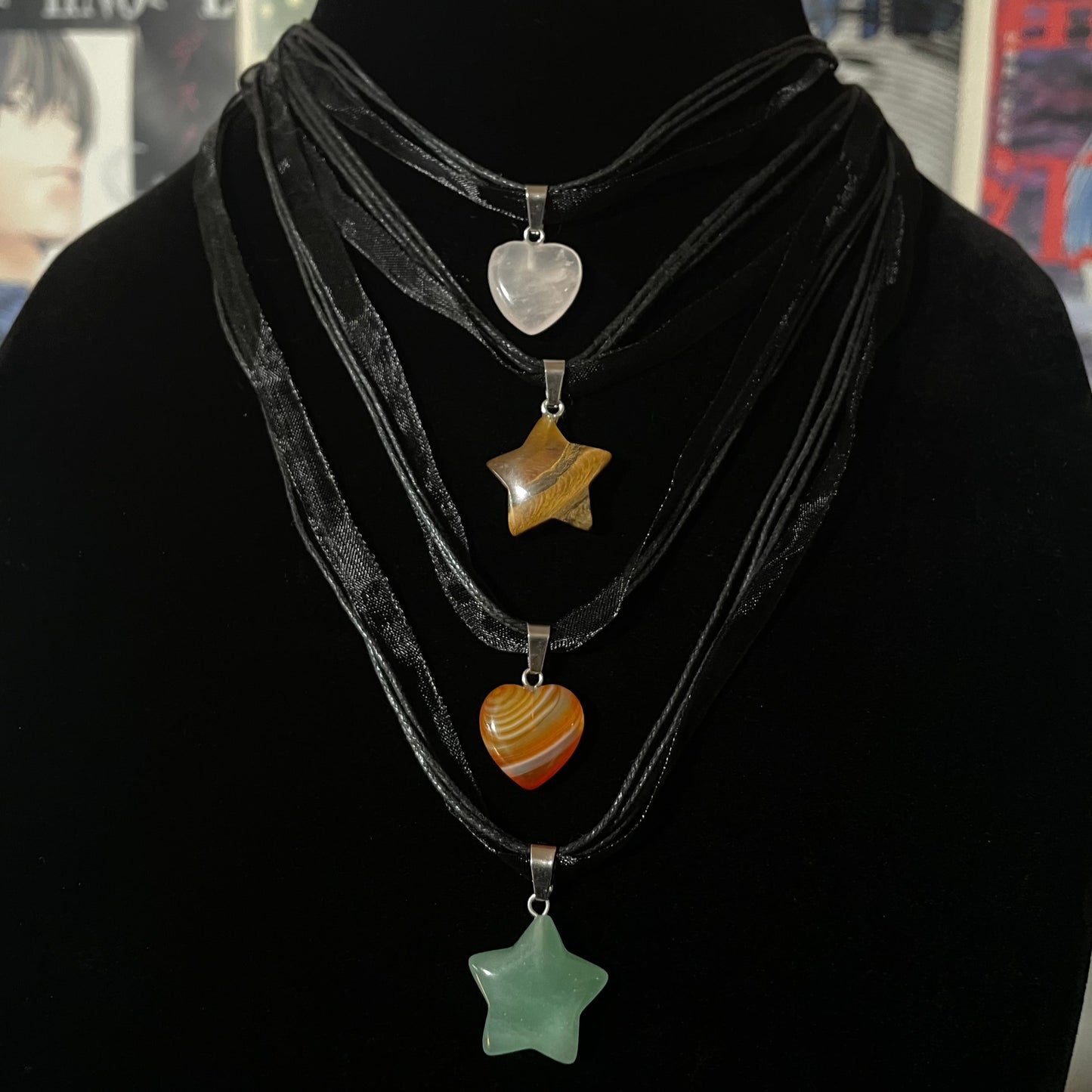 Crystal Ribbon Necklaces