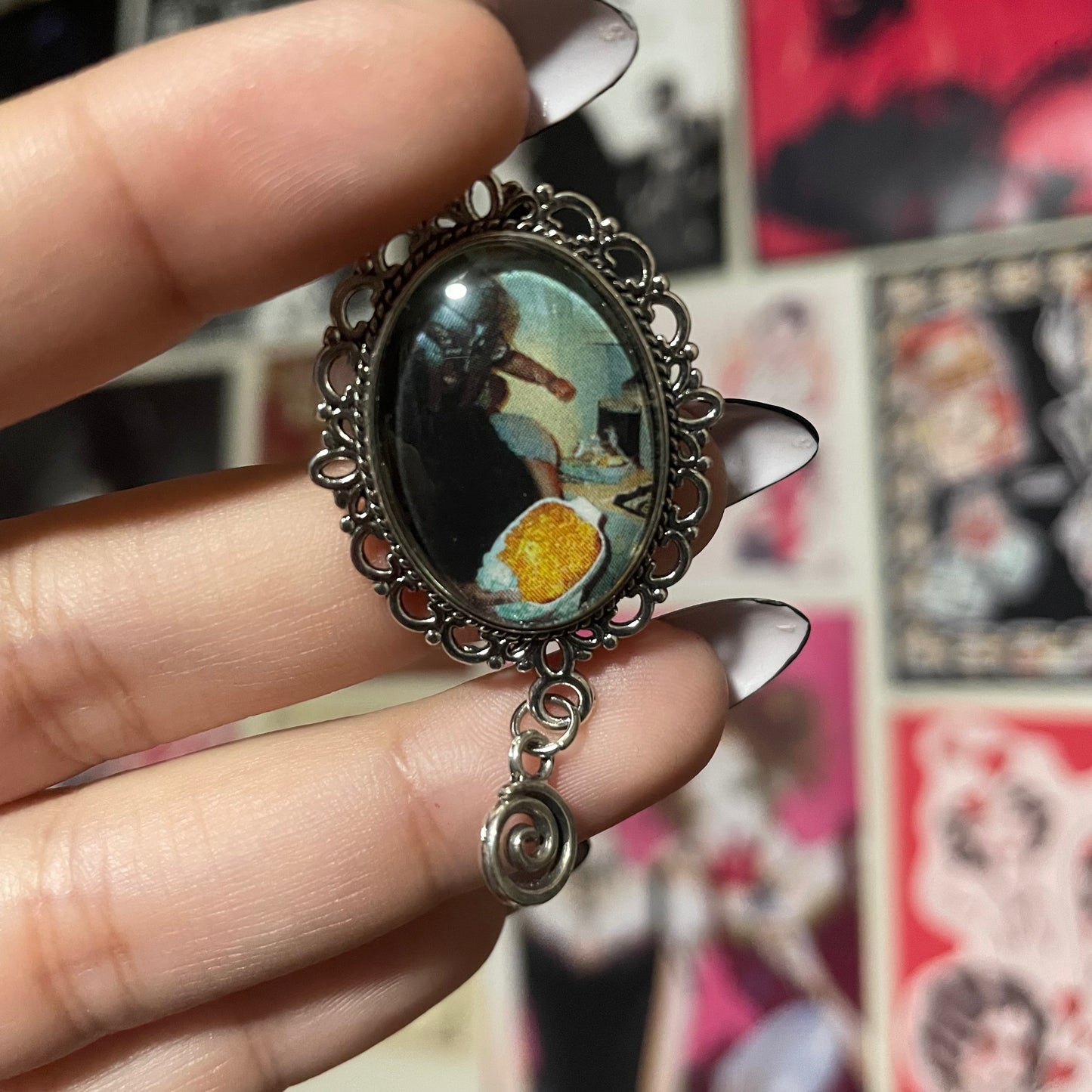 MF DOOM Mac and Cheese Pendant Pin