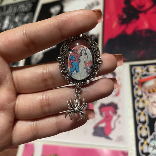 Spiderman Wedding Pendant Pin