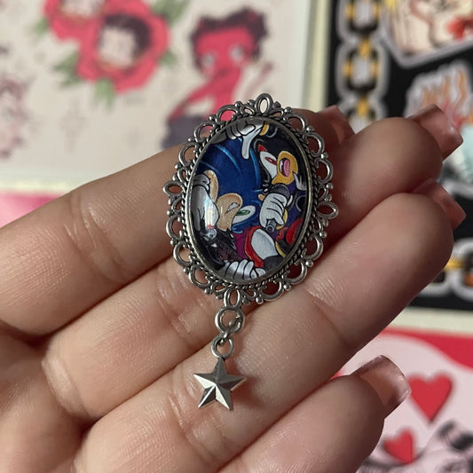 Shadow and Sonic Pendant Pin