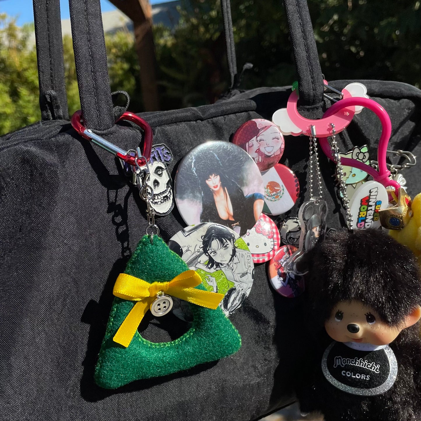 Coraline Looking Stone Felt Keychain