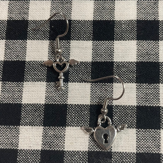 Lock and Key Earrings