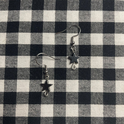Black Star Earrings
