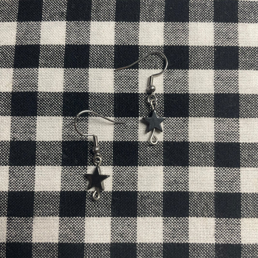Black Star Earrings