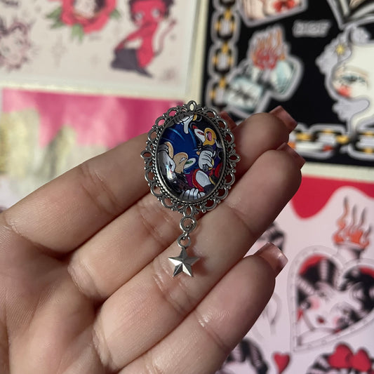 Shadow and Sonic Pendant Pin