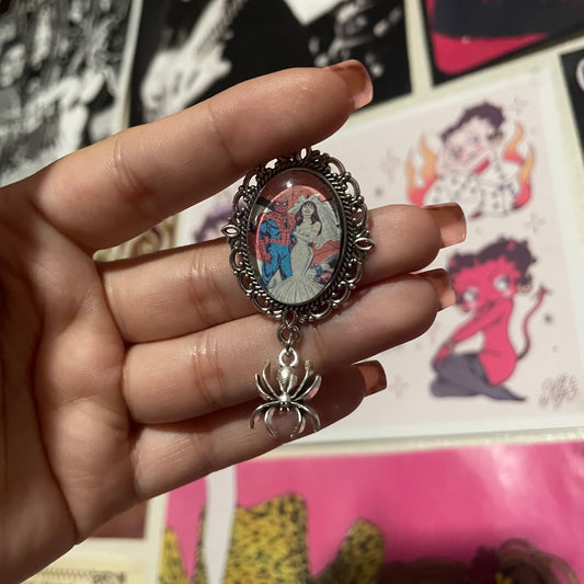 Spiderman Wedding Pendant Pin