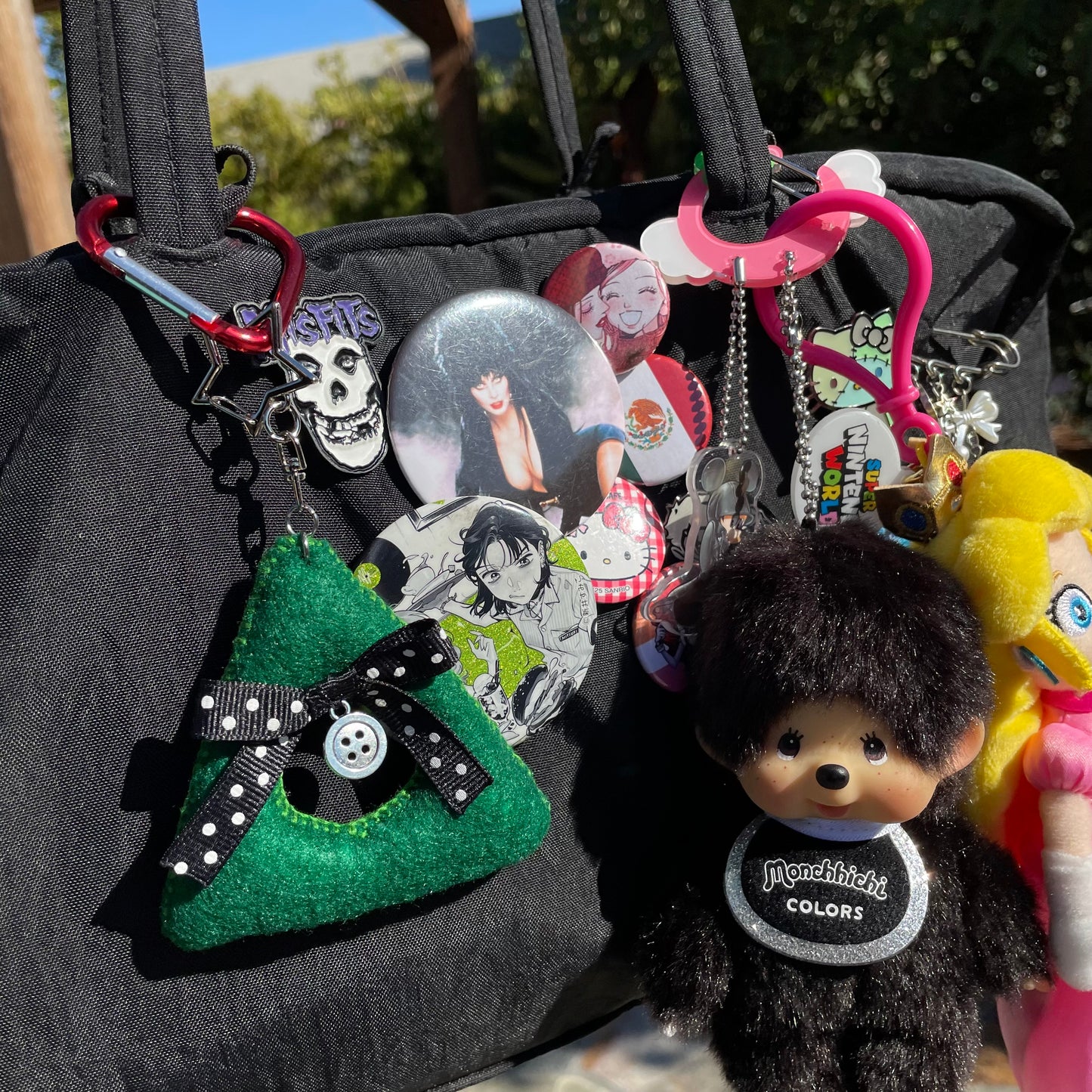 Coraline Looking Stone Felt Keychain