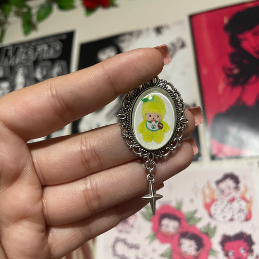 Matcha Monchichi Pendant Pin