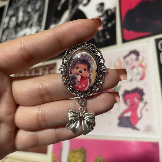 Monchhichi Pendant Pin