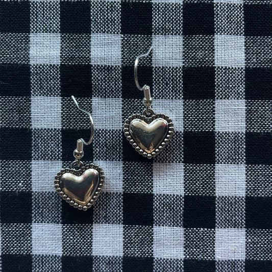 Silver Heart Earrings